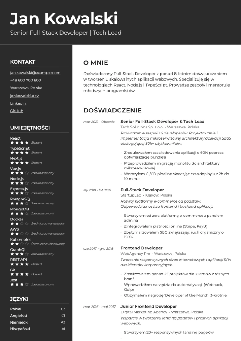 Modern Executive detail preview